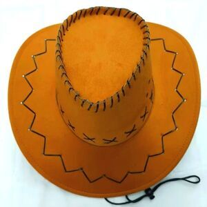 Ladies Beef Yellow Cowboy Hat with Black Stitching